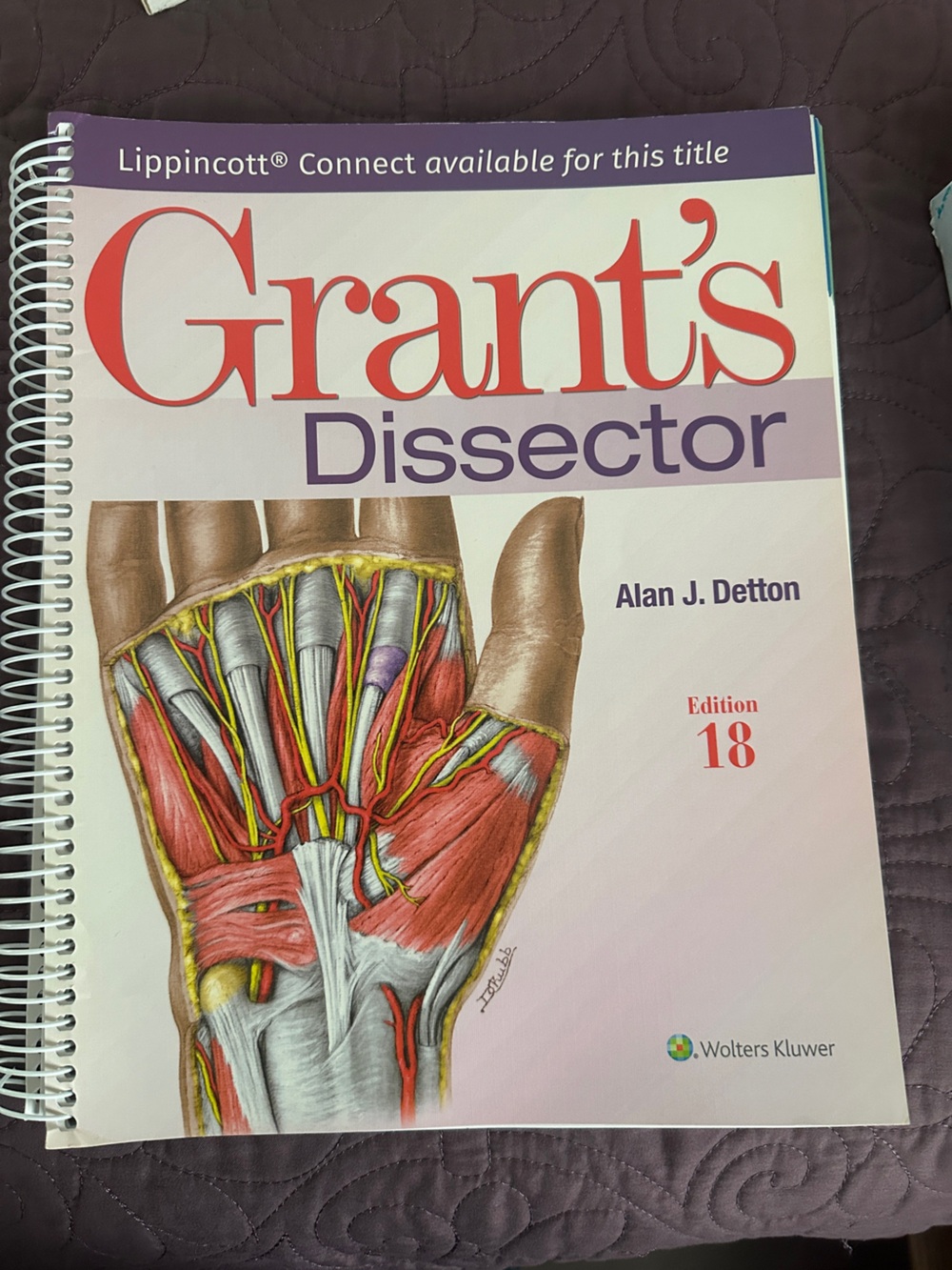 Grant’s Dissector Spiral Anatomy Atlas - White, Red, Purple Cover